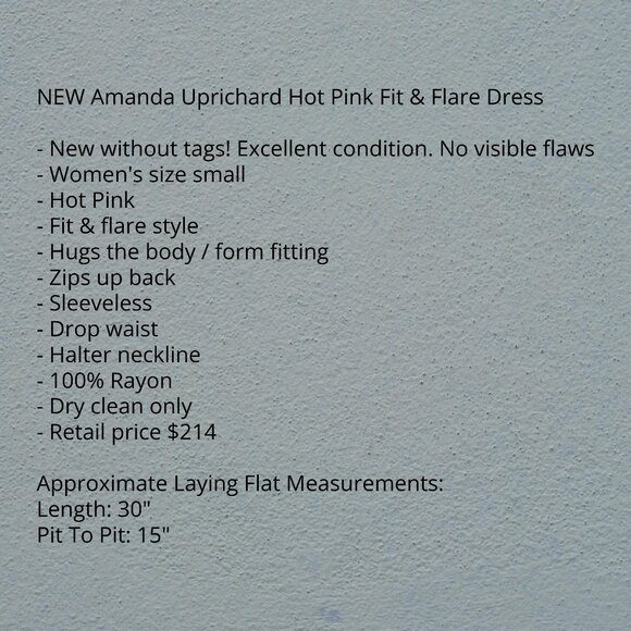 Amanda Uprichard Hot Pink Fit & Flare Dress - Picture 7 of 9